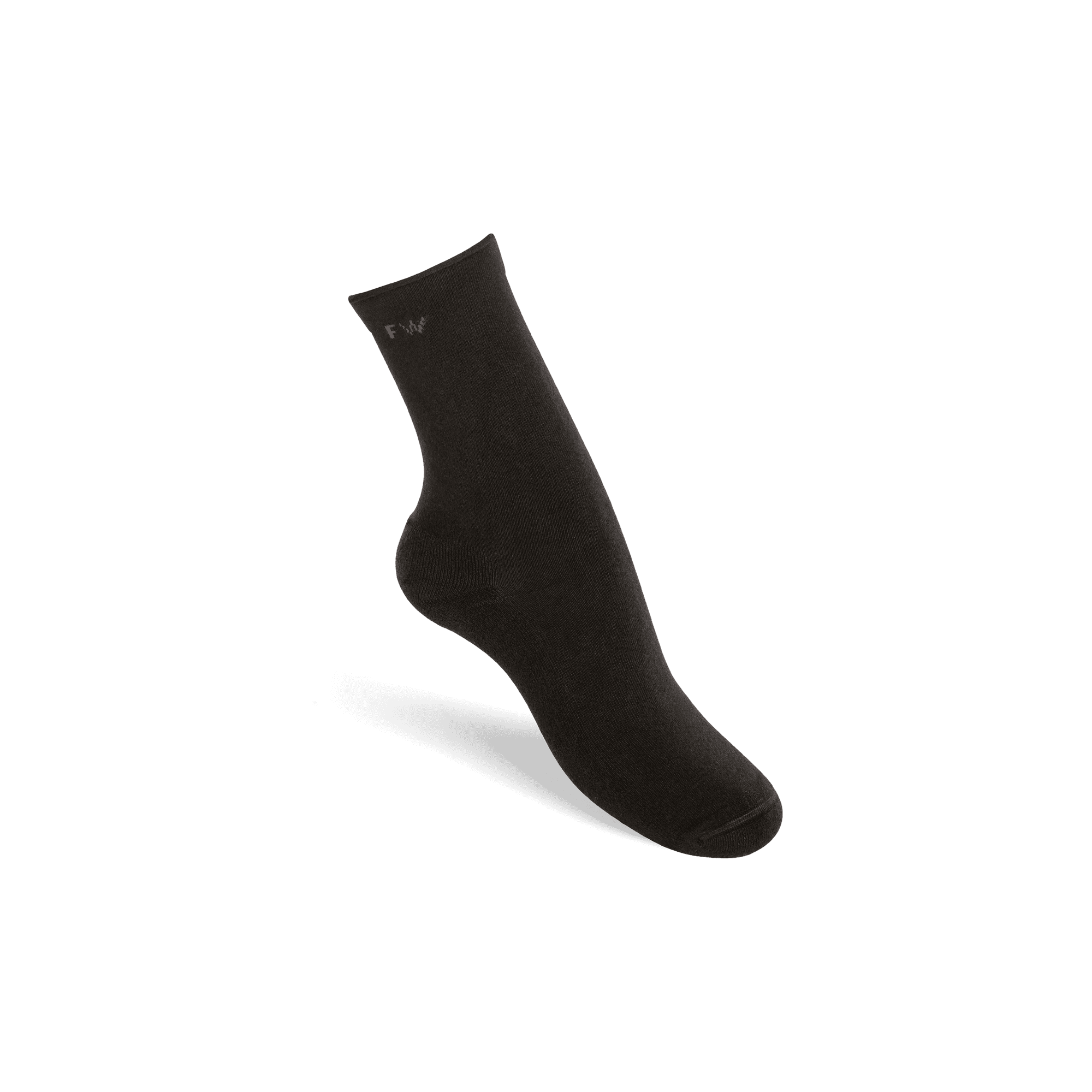 ROLL'N CUSHION BAMBOO SOCKS - Brilliant Black